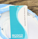 Coco Contours Womens Desert Trail Plunge One Piece Swimsuit Surf Blue 12 / 36D