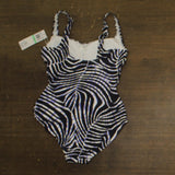 Anne Cole Womens Square Neck One-Piece Swimsuit 26MO078106 Navy Print Multi 8