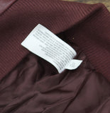 Wild Fable Faux Leather Bomber Jacket with Faux Fur Collar 94656101 M Red