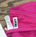 DKNY Womens Textured Molded Balconette Bikini Swim Top DIMTS470 Wildberry Pink L