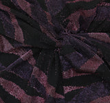 Siena Womens Metallic Side-Twist Long Sleeve Faux Wrap Mini Dress Purple Multi 8