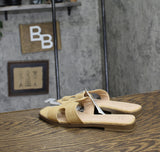 A New Day Womens Nina Raffia H-Band Slide Sandals 92244961 Beige Brown 7.5M