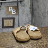 Goodfellow & Co Mens Ian Comfort Flip Flop Thong Sandals Tan Brown L (11-12)