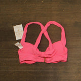 Becca Color Code Francesca Way Underwire Swim Bikini Top Coral Reef Pink L