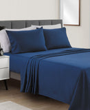 Fairfield Square Solid Easy Care 4-Piece. Sheet Set 2000007160 Navy Blue King