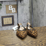 A New Day Womens London Sling Back Flats Sandals 94303556 Cheetah Brown 7.5M