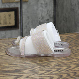 Inc International Concepts Women's Gianolo Jelly Sandals Clear Crystal White 5M