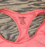 Calvin Klein Womens Lined Racerback Sports Bra Coral Pink Multi XS