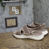 Easy Spirit Docia Double Band Slingback Sandals SEDOCIA2-H Taupe Brown 7M