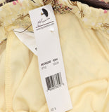 Ny Collection Womens Chiffon Maxi Skirt MCCK0239D Yellow / White L