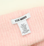 Steve Madden Womens Wide Cuff Beanie with Pom SMA5075M Light Pink