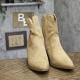 Universal Thread Block Heel Western Booties Ankle Boots Brown 8M