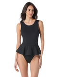 Vince Camuto Womens High Neck Skirted One Piece Swimsuit V1T978 Black 4