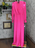 Inc International Concepts Surplice-Neck Smocked-Cuff Maxi Dress Electric Pink 2