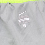 Nike Womens Running Shorts with Attached Briefs Royal Blue / Neon Green L