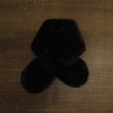 Inc International Concepts Womens Faux Fur Pull-Through Scarf Stole Black