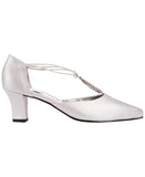 Easy Street Womens Moonlight Dress Pump Evening Heels Silver Satin Gray 8M