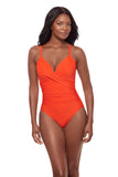 Miraclesuit Rock Solid Captivate Underwire One Piece Swimsuit Arancio Orange 12