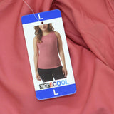 32 Degrees Womens Mini Ribbed Tank Top with Built in Bra Slate Rose Pink M