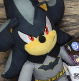 Sonic X DC Shadow as Batman Plush Figure 94571105 Black 9 in.