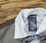 Nautica Little Boys Formal Vest Shirt Bow Tie Suit Set Tanzanite Blue 7