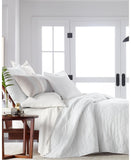 Hotel Collection Dobby Diamond 3-Piece Cotton Coverlet Set White King