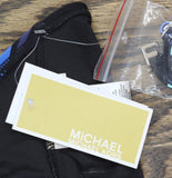 Michael Michael Kors Womens Ring Bandeau Bikini Swim Top MM78289 Black Multi L
