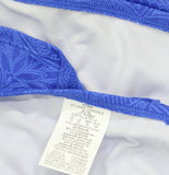 Swim Solutions Printed Twist-Front Tankini Swim Top Blue Paisley Jacquard 18