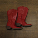 Universal Thread Reed Western Mid-Calf Boots Faux Leather 94822653 Red 7.5M