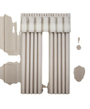 J. Queen New York Lauralynn Straight Window Valance Beige Brown 88 x 18