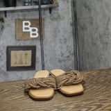 A New Day Womens Iliana Slide Sandals 87466820 Gold Yellow 6M