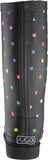 Sugar Women's Raffle Printed Rain Boot RAFFLE4 Black Fiesta Dot 9M
