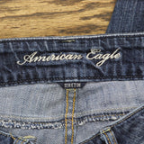 American Eagle Womens Artist Stretch Bootcut Jeans Dark Blue 4 Short