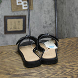 A New Day Womens Maple Knotted Bow Slide Sandals 91745610 Black 7.5M