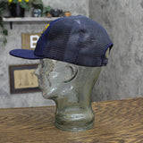Mens Vintage VA Roadeo School Bus Trucker Cap Hat Navy Blue L