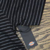 Dickies Womens Clean Utility Core Stripe Pocket T-Shirt Tee Black Stripe M