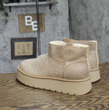 Wild Fable Womens Missy Platform Booties with Memory Foam Insole Beige Brown 10M