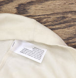 A New Day Fit Cotton Blend Crewneck Long Sleeve Shirt Top Cream Off White XS