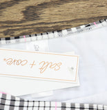 Salt + Cove Juniors Plaid High-Waist Bikini Bottoms 807028 Black / White S