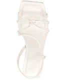 INC International Concepts Womens Nahari Dress Sandals Heels White Smooth 8M
