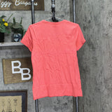 Isaac Mizrahi Live! Essentials Womens Scoop Neck T-Shirt Peach Rose Pink S
