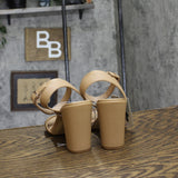 A New Day Womens Block Heel Sal Heels 83821285 Tan Brown 9M