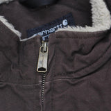 Carhartt Womens Plus Size Relaxed Fit Canvas Sherpa Lined Work Vest Brown 3X