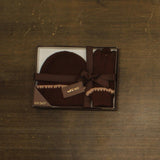 On 34th Ribbed Beanie and Gloves Boxed Set MO9042501 Chocolate Brown
