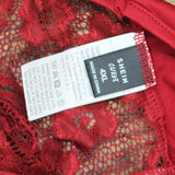 Shein Womens Plus Size Curve Knit Lace Back Bodysuit 166fcea510efa4 Red 4XL