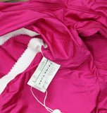 Trina Turk Womens Standard Monaco Ruffle Tankini Swim Top Sangria Pink 12