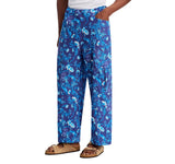Coniglio Palm Beach Adjustable Waist Patterned Pants Cranes Indigo Blue