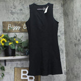 A New Day Womens Seam Detail Ponte Knit Flounce Mini Dress 94434589 Black S