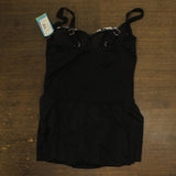 Swim Solutions Twist Bra Skater One Piece Swimsuit Feral Stripes Black 18W