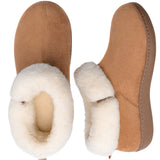 Rockdove Womens Plush Faux Fur Collar Bootie Slippers 68238f63aa91b Brown 6M